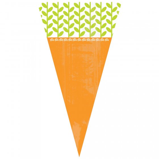 EASTER CARROT SHAPE TREAT CANDY BAGS - PACK OF 15
