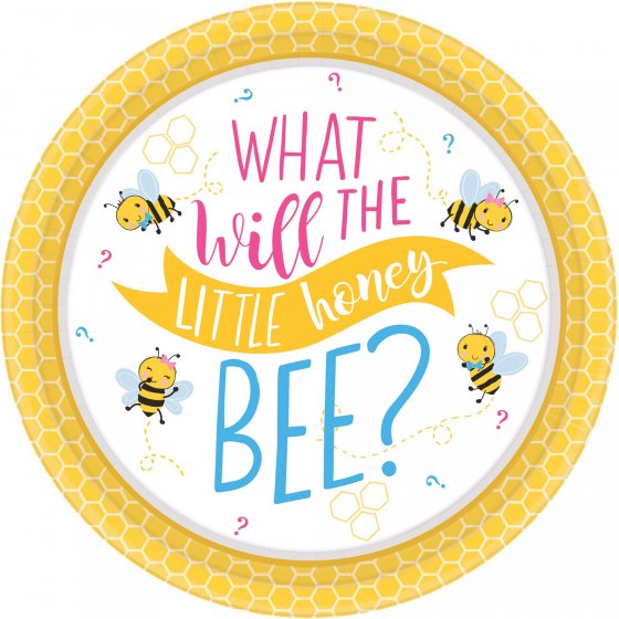BABY SHOWER 'WHAT WILL IT BEE?' - LUNCH PLATES PACK OF 8