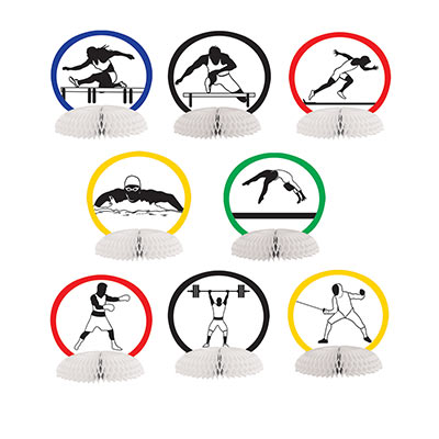 SUMMER SPORTS MINI TABLE CENTREPIECES - PACK OF 8