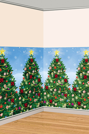 INSTA THEME - CHRISTMAS EVERGREEN TREES SCENE SETTER ROOM ROLL