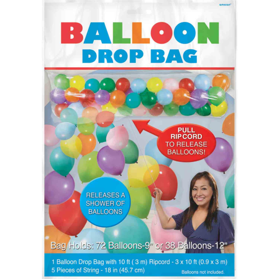 BALLOON RELEASE DROP BAG CLEAR