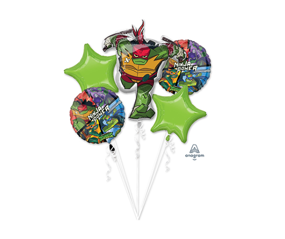 FOIL BALLOON - TMNT BIRTHDAY BOUQUET PACK OF 5