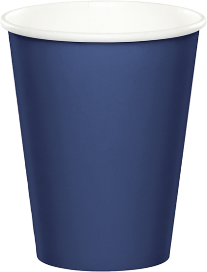 DISPOSABLE CUPS PAPER - NAVY BLUE CLASSIC 266ML - PACK OF 24