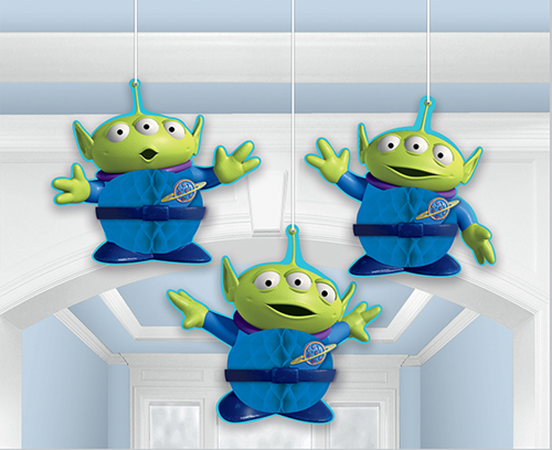 TOY STORY 4 ALIEN HANGING DECORATIONS - PACK OF 3