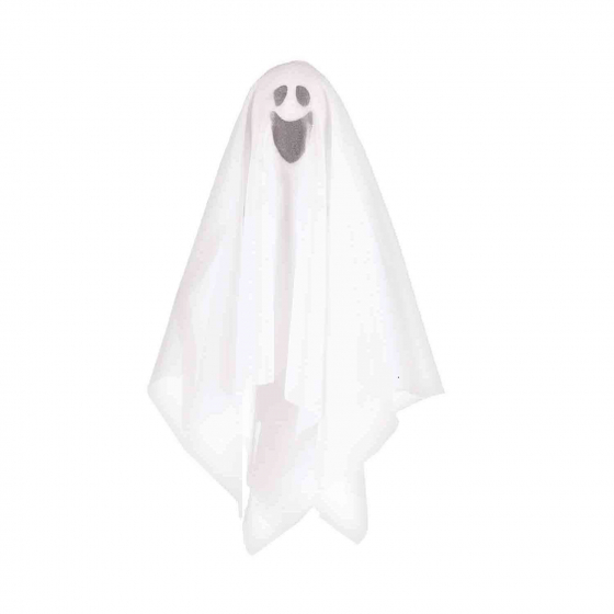 HALLOWEEN WHITE FABRIC GHOST - SMALL