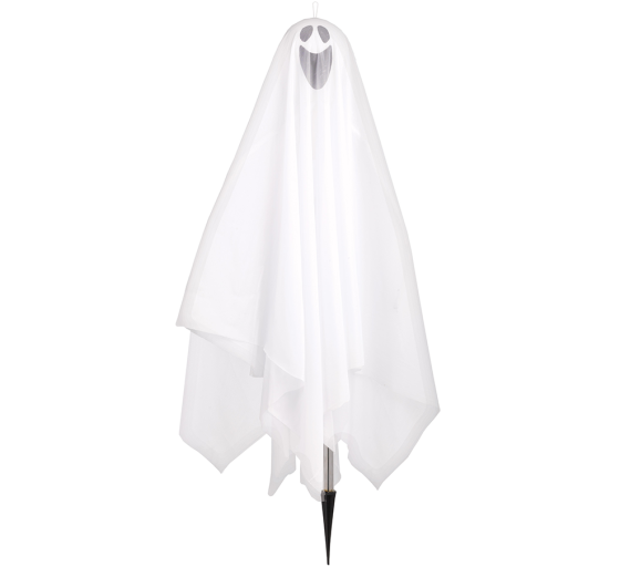 HALLOWEEN LARGE FABRIC GHOST ON A STAKE