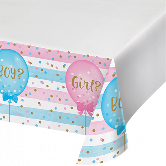 BABY REVEAL BOY OR GIRL TABLECOVER