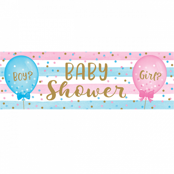 BABY REVEAL BOY OR GIRL GIANT PARTY BANNER