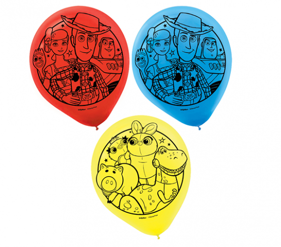 BALLOONS LATEX - TOY STORY 4 PACK OF 6
