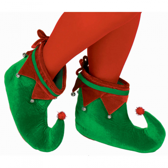 CHRISTMAS ELF SHOES WITH JINGLING BELLS