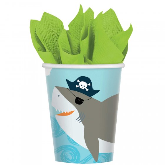 AHOY PIRATE PAPER CUPS - BULK PACK OF 18
