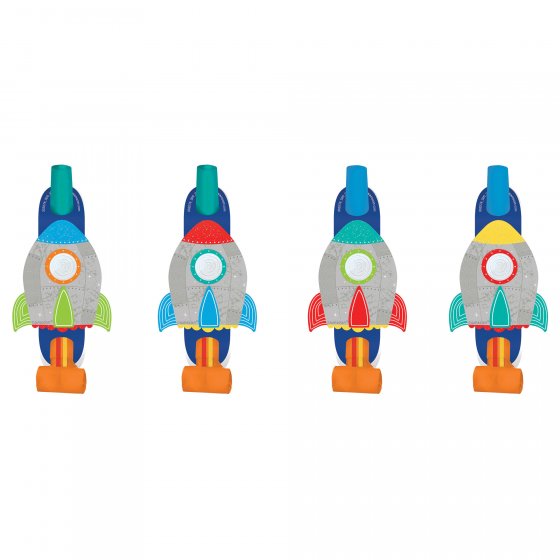 BLAST OFF PARTY BLOWOUTS - PACK OF 8