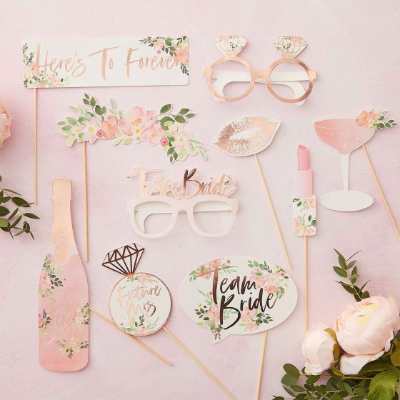 SELFIE PHOTO BOOTH PROPS - HEN'S NIGHT SIGNS PACK OF 10