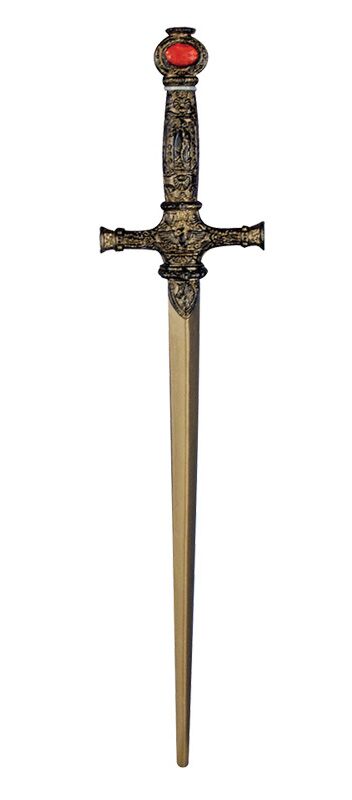 WIZARD SWORD ORNATE GOLD WITH RUBIES