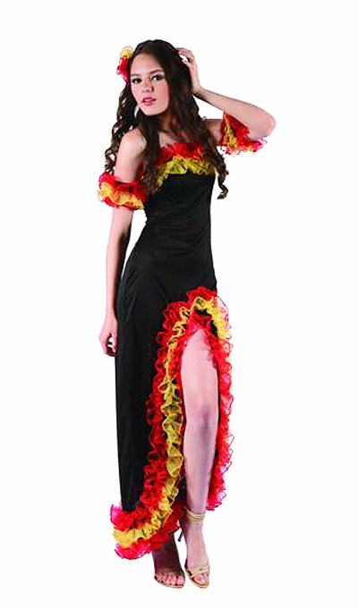 SPANISH RUMBA GIRL FANCY DRESS COSTUME