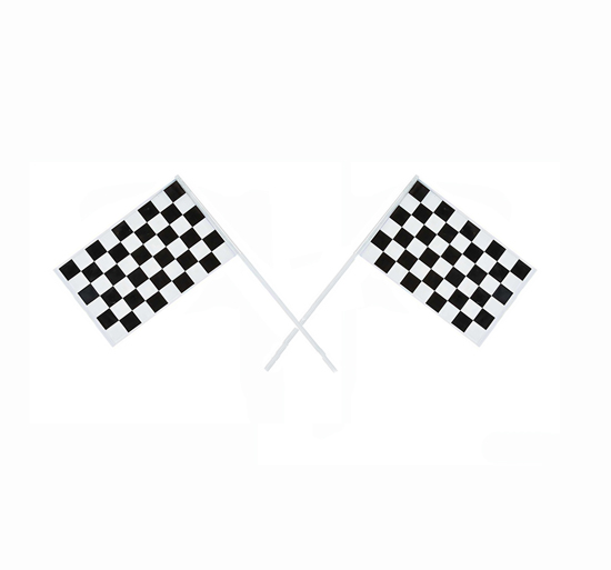 CHECKERED FLAG HAND-HELD - PACK OF 2