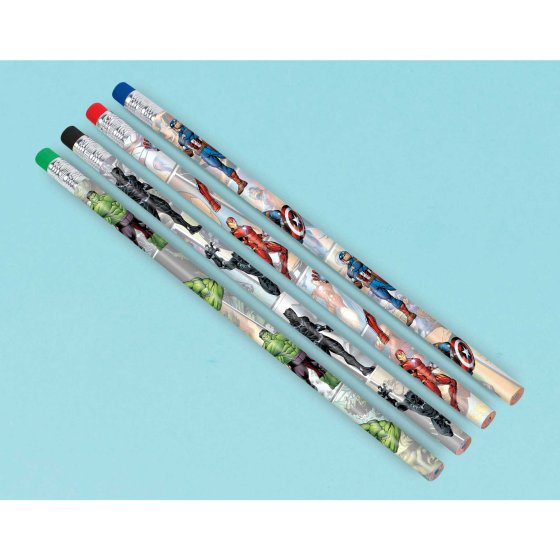 AVENGERS PARTY FAVOURS - PENCILS PACK OF 8