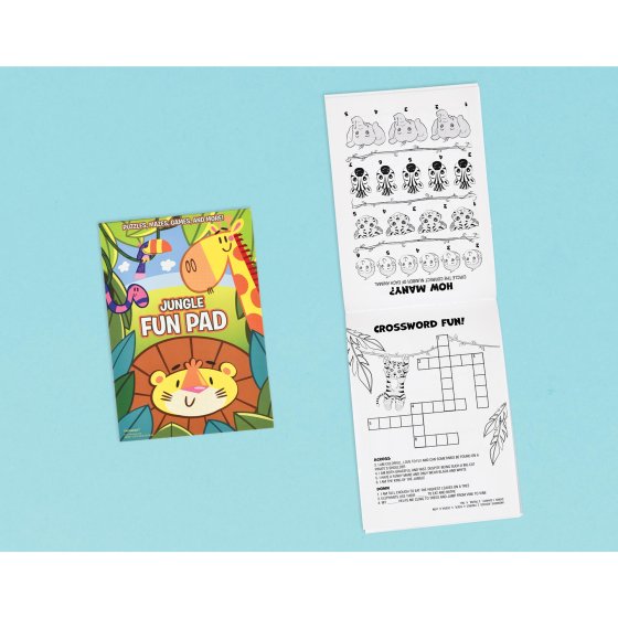 JUNGLE ANIMAL FUN PADS PARTY FAVOURS - PACK OF 8