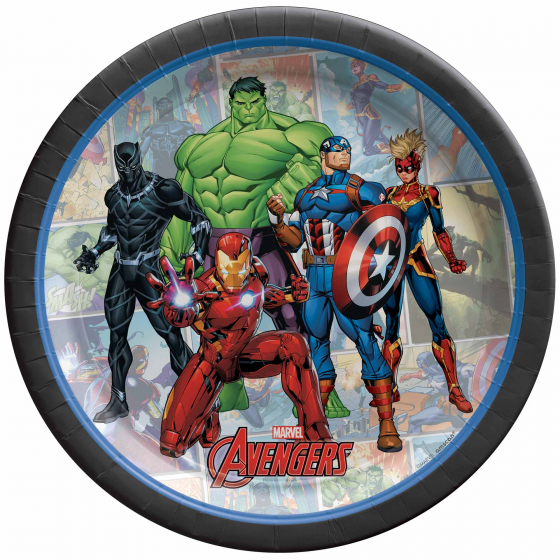 AVENGERS PARTY LUNCH PLATES - PACK OF 8
