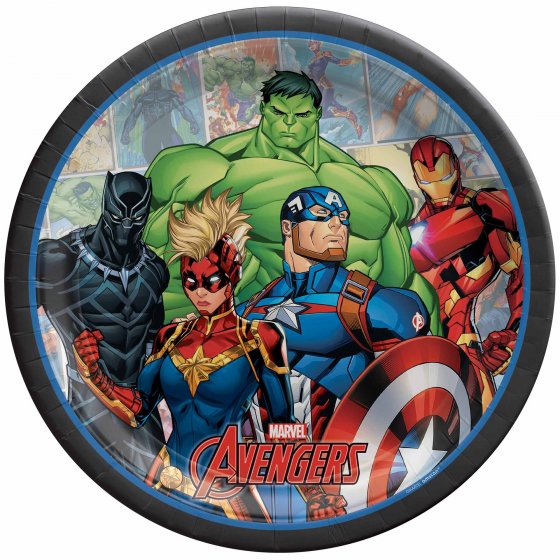 AVENGERS PARTY DINNER PLATES - PACK OF 8
