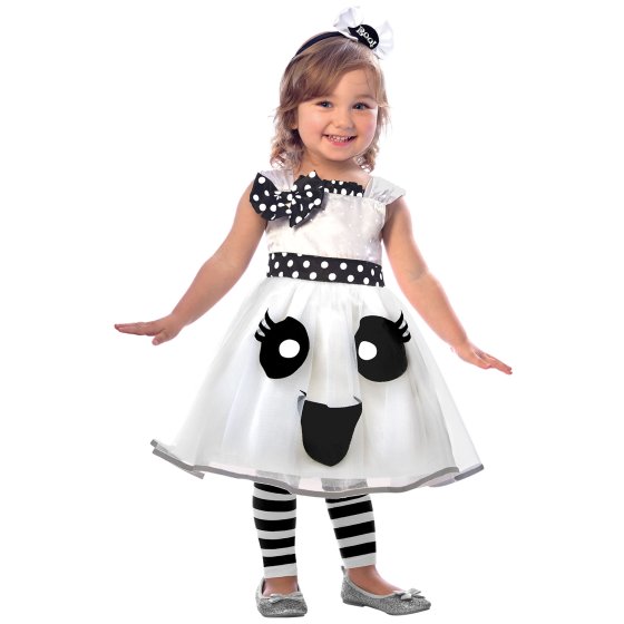 CUTE GHOST GIRLS COSTUME AGES TODDLER TO 6 YEARS