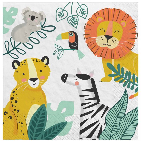 GET WILD LUNCH NAPKINS - PACK OF 16
