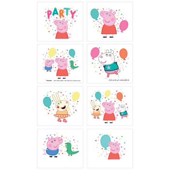 PARTY FAVOURS - PEPPA PIG CONFETTI TATTOOS