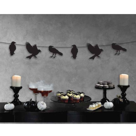 A MURDER OF CROWS BUNTING HANGING STRING DECORATION