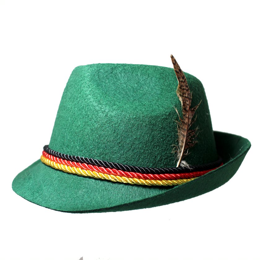 OKTOBERFEST GREEN FELTEX FEDORA GERMAN HAT - PACK OF 12