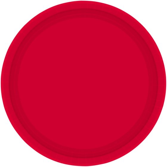 DISPOSABLE PAPER DINNER PLATE - APPLE RED PACK OF 20