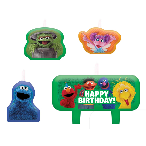 SESAME STREET PARTY CANDLE SET OF 4