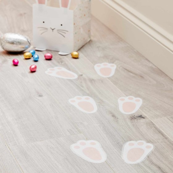 EASTER BUNNY FLOOR STICKERS - PACK OF 10