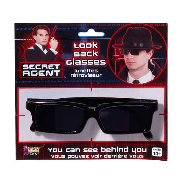 SECRET SERVICE AGENT SPY LOOK BACK GLASSES