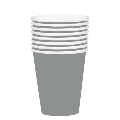 DISPOSABLE CUPS PAPER - SILVER 354ML - PACK OF 20