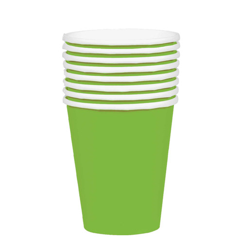 DISPOSABLE CUPS PAPER - LIME GREEN 354ML - PACK OF 20