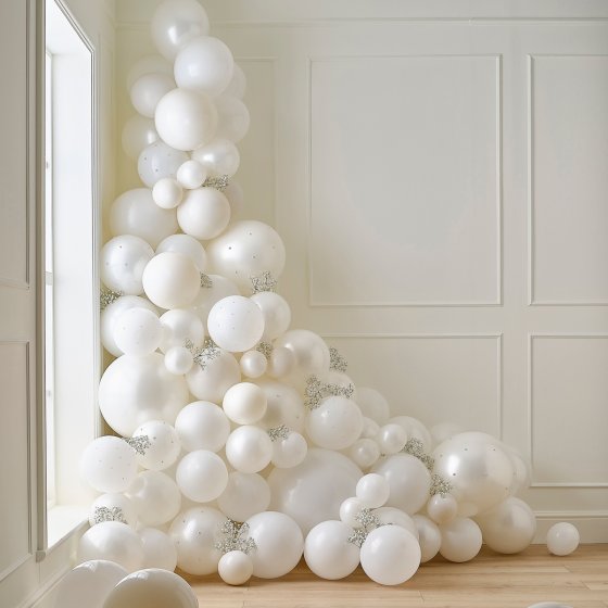 BALLOON ARCH LUXE WHITE PEARL
