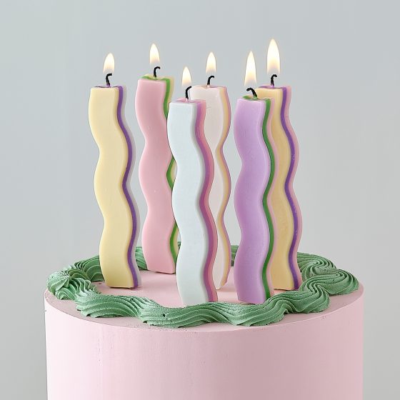 BIRTHDAY CANDLES - PASTEL WAVE