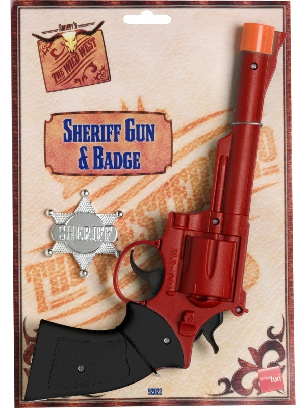 SHERIFF WESTERN GUN & BADGE - LARGE
