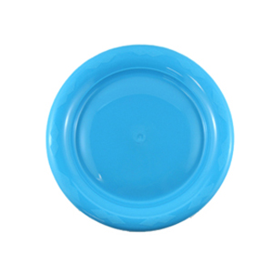 DISPOSABLE ENTREE / SNACK PLATE - AZURE BLUE PACK OF 25