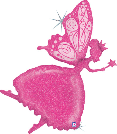 foil super shape balloon holographic pink fairy