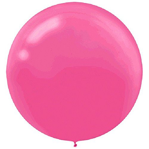 BALLOONS LATEX - 24"/60CM BRIGHT PINK - PACK OF 4
