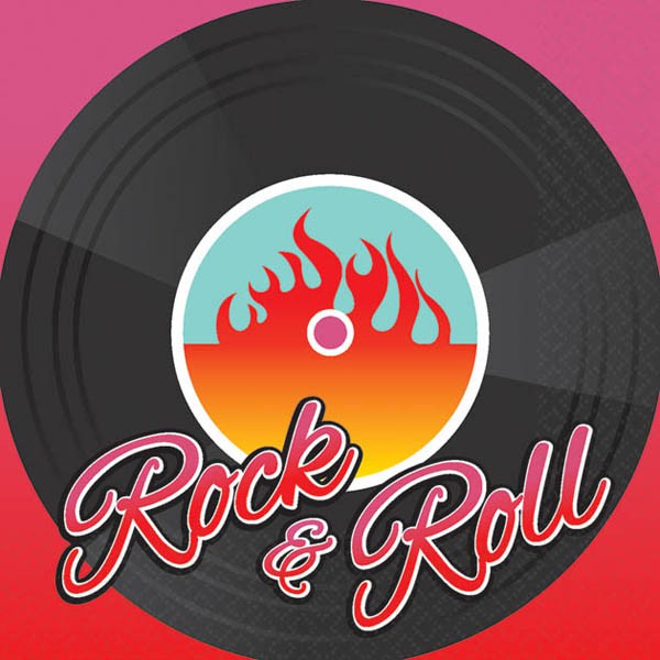 ROCK N\' ROLL COCKTAIL NAPKINS - PACK OF 16