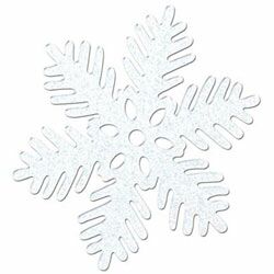 SNOWFLAKE GLITTERED WHITE - 15CM PACK OF 4