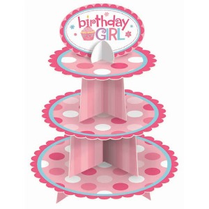 cupcake stand birthday girl
