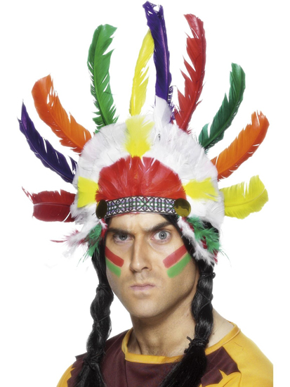 INDIAN CHIEF HEADDRESS - ONE SIZE