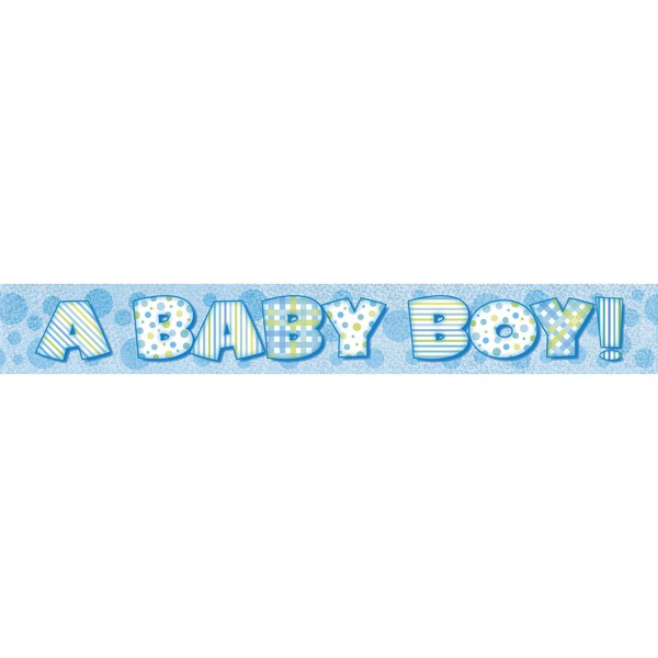FOIL BANNER - A BABY BOY