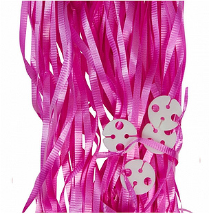 RIBBONS PRE CUT MAGENTA WITH CLIPS ATTACHED PK 25