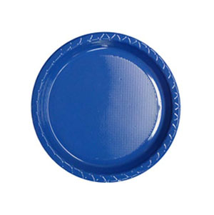 DISPOSABLE ENTREE / SNACK PLATE - BLUE PACK OF 25
