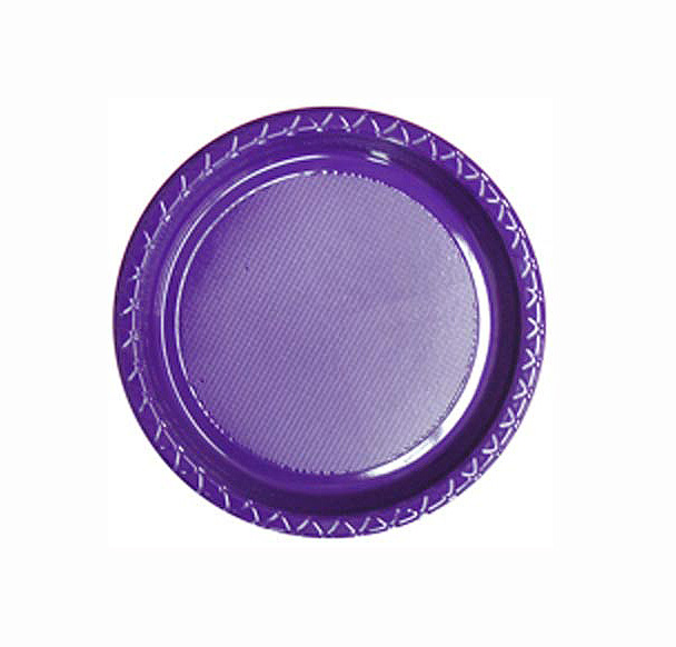 DISPOSABLE ENTREE / SNACK PLATE - PURPLE PACK OF 25