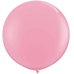 BALLOONS LATEX - STANDARD PINK 3' ROUND - 2 PACK